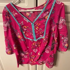 Pioneer Woman shirt Embellished front tunic size medium 8 to 10 new with tags.